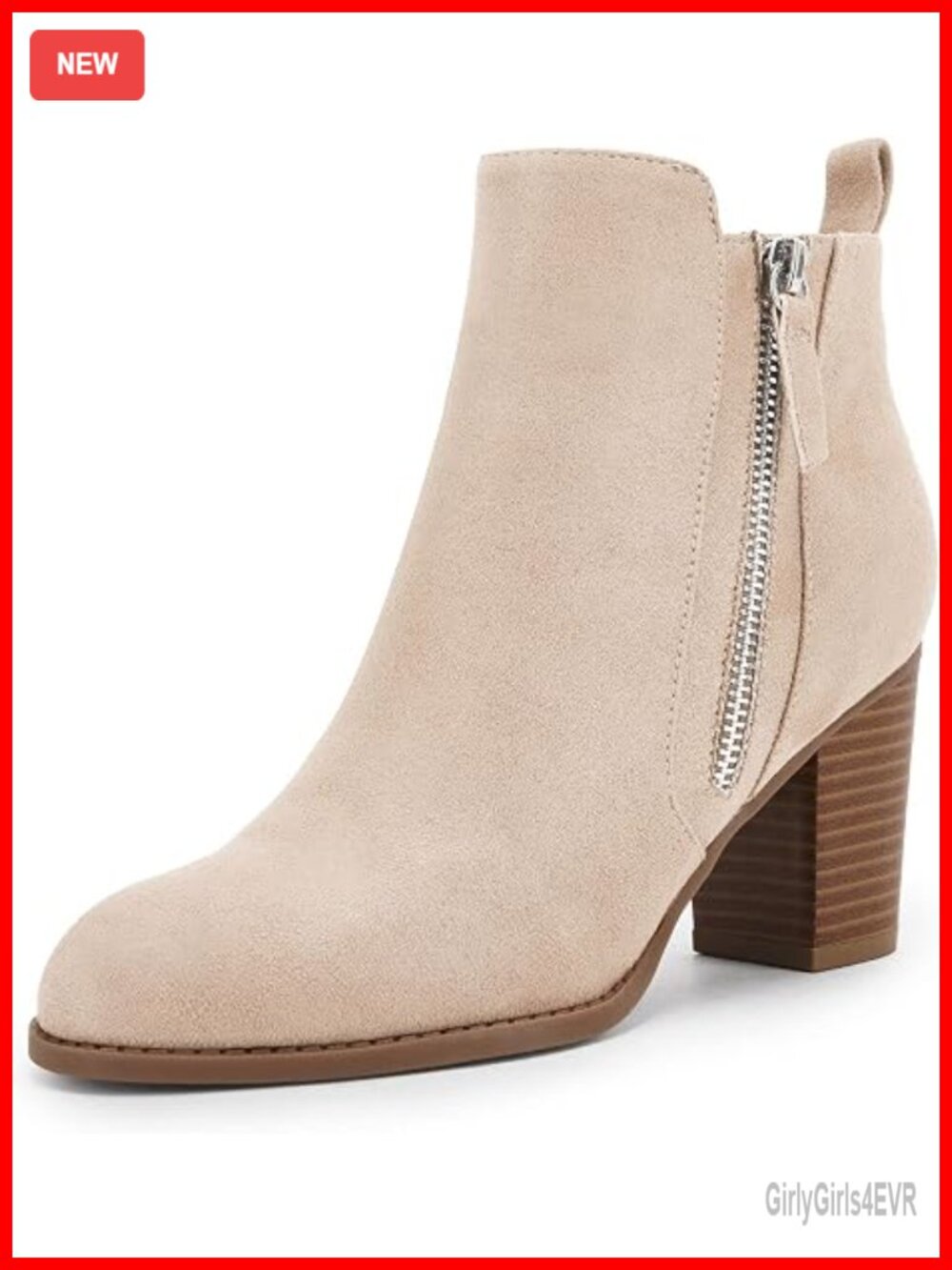 Faux Suede Chunky Block Heel Pointed Toe Ankle Booties